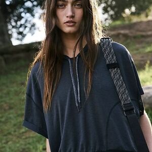 Like New Free People Rally Navy Tee Size Small Size